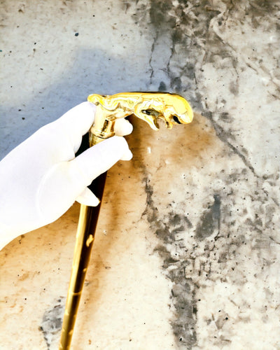 Bastón de Paseo "Jaguar Elegance" de Madera de Mango - posibilidad de personalización con grabado