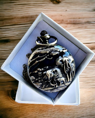 Reloj de Bolsillo "Vintage Explorer" con Posibilidad de Grabado