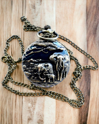 Reloj de Bolsillo "Vintage Explorer" con Posibilidad de Grabado