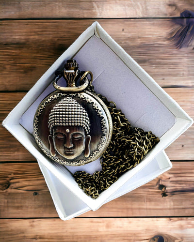 Reloj de Bolsillo "Buddha Time Elegance", posibilidad de personalización con grabado