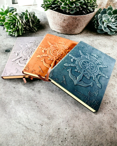 Cuadernos con motivo náutico "Nautica" con opción de personalización mediante grabado, para regalo