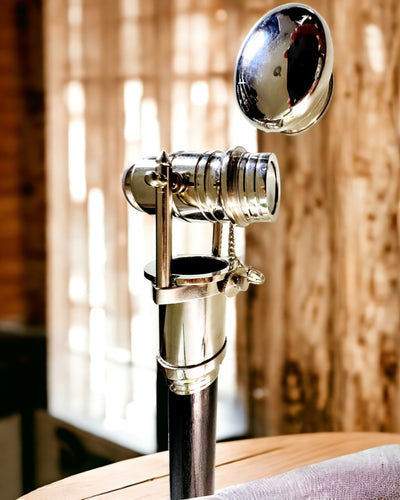 BASTÓN PARA CAMINAR CON MANGO Y FUNCIÓN DE TELESCOPIO – ELEGANTE Y MODERNO, 95 CM - capitán "Navigator's Crest"