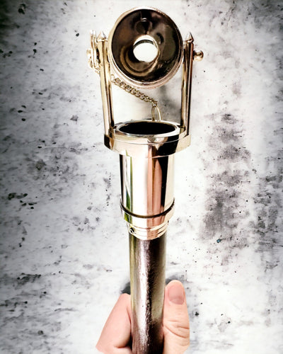 BASTÓN PARA CAMINAR CON MANGO Y FUNCIÓN DE TELESCOPIO – ELEGANTE Y MODERNO, 95 CM - capitán "Navigator's Crest"