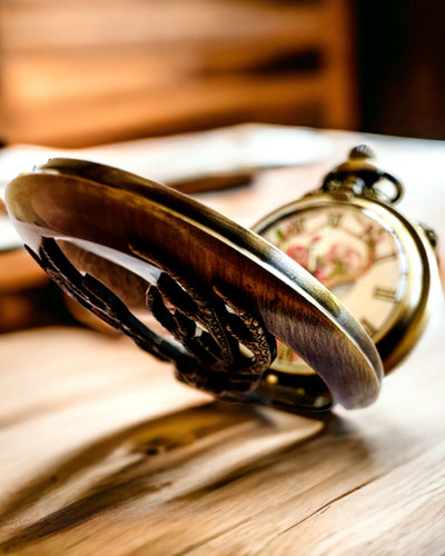 Reloj de bolsillo Guardián del Bosque - Elegante reloj con motivo de ciervo, posibilidad de personalización con grabado