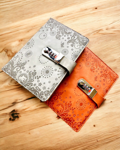 Cuaderno Exclusivo, cuero PU, A5 con Cerradura de Combinación - "Secret Journal", personalización con grabado