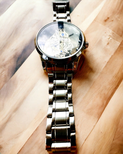 Reloj elegante para hombre KIMSDUN Prestige Mecanismo Transparente y Elegancia Deportiva, posibilidad de personalización con grabado