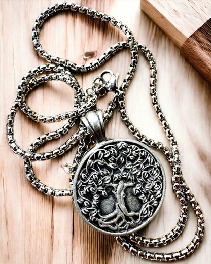 Amuleto Árbol de la Vida con Posibilidad de Grabado - collar "Vitalidad de la Naturaleza", personalización
