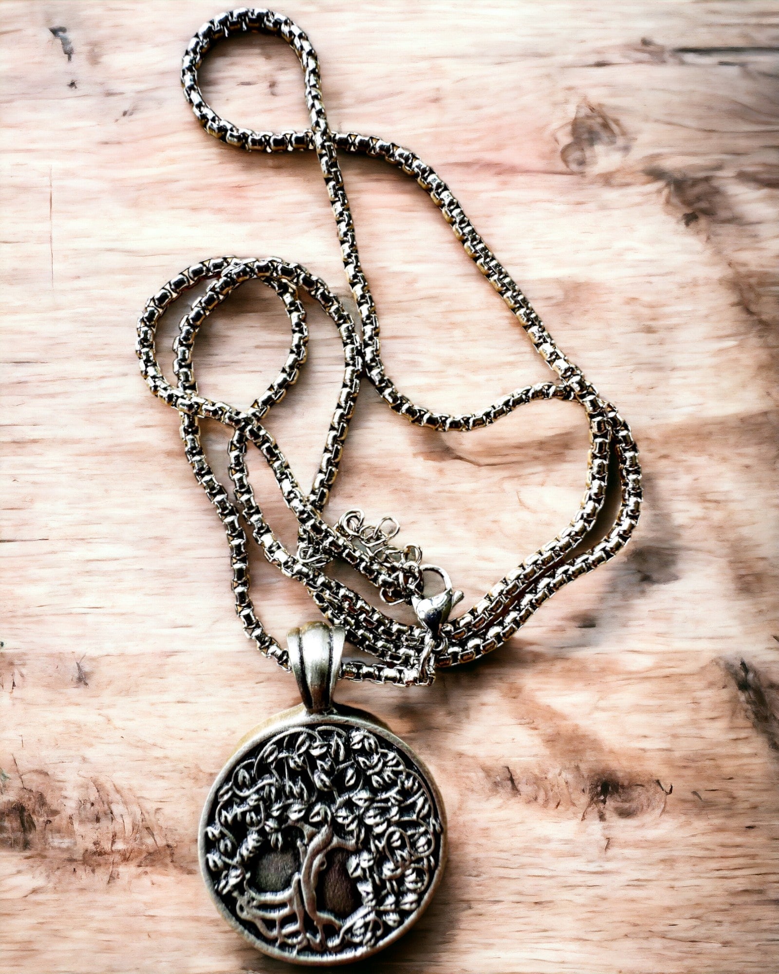 Amuleto Árbol de la Vida con Posibilidad de Grabado - collar "Vitalidad de la Naturaleza", personalización