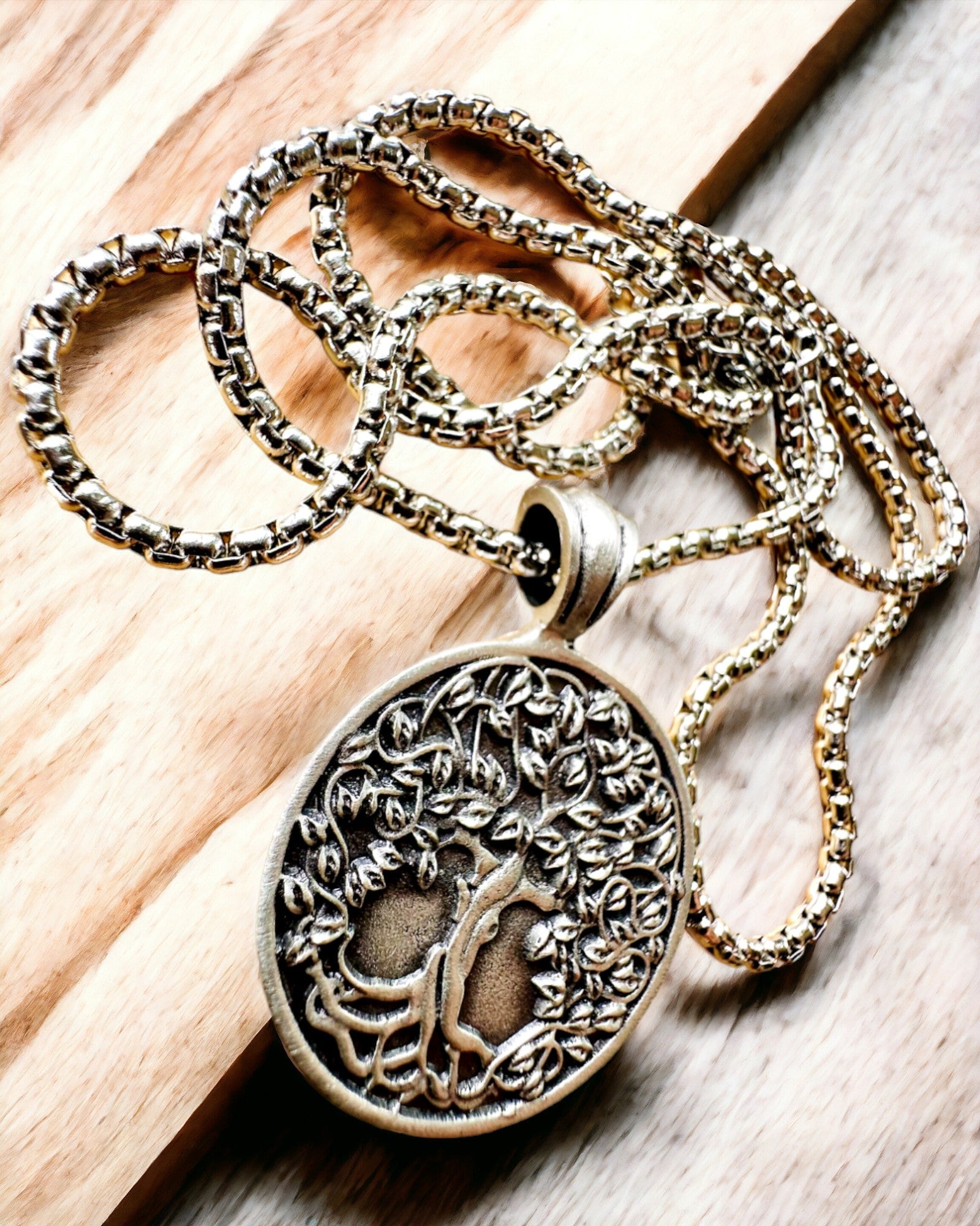 Amuleto Árbol de la Vida con Posibilidad de Grabado - collar "Vitalidad de la Naturaleza", personalización