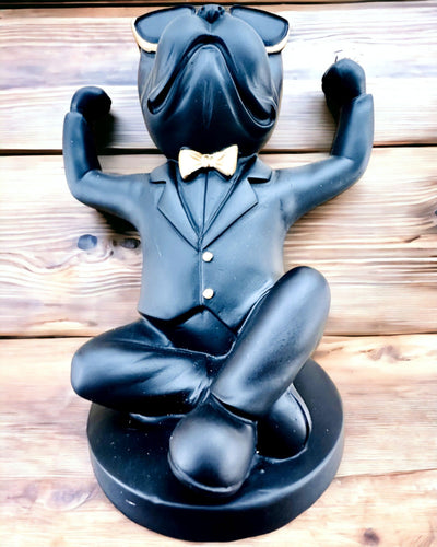 Figurilla Bulldog Elegance - Soporte exclusivo para copas, posibilidad de personalización con grabado