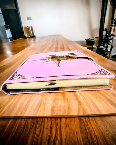 Notatnik Premium con Cerradura de Combinación A5 - Estilo Vintage con Brújula, Diseño Japonés, Artículos de Papelería para Estudiantes y Negocios. Personalización con grabado