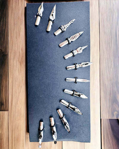 Conjunto Exclusivo de Caligrafía, pluma de inmersión y conjunto de tintas, personalización con grabado