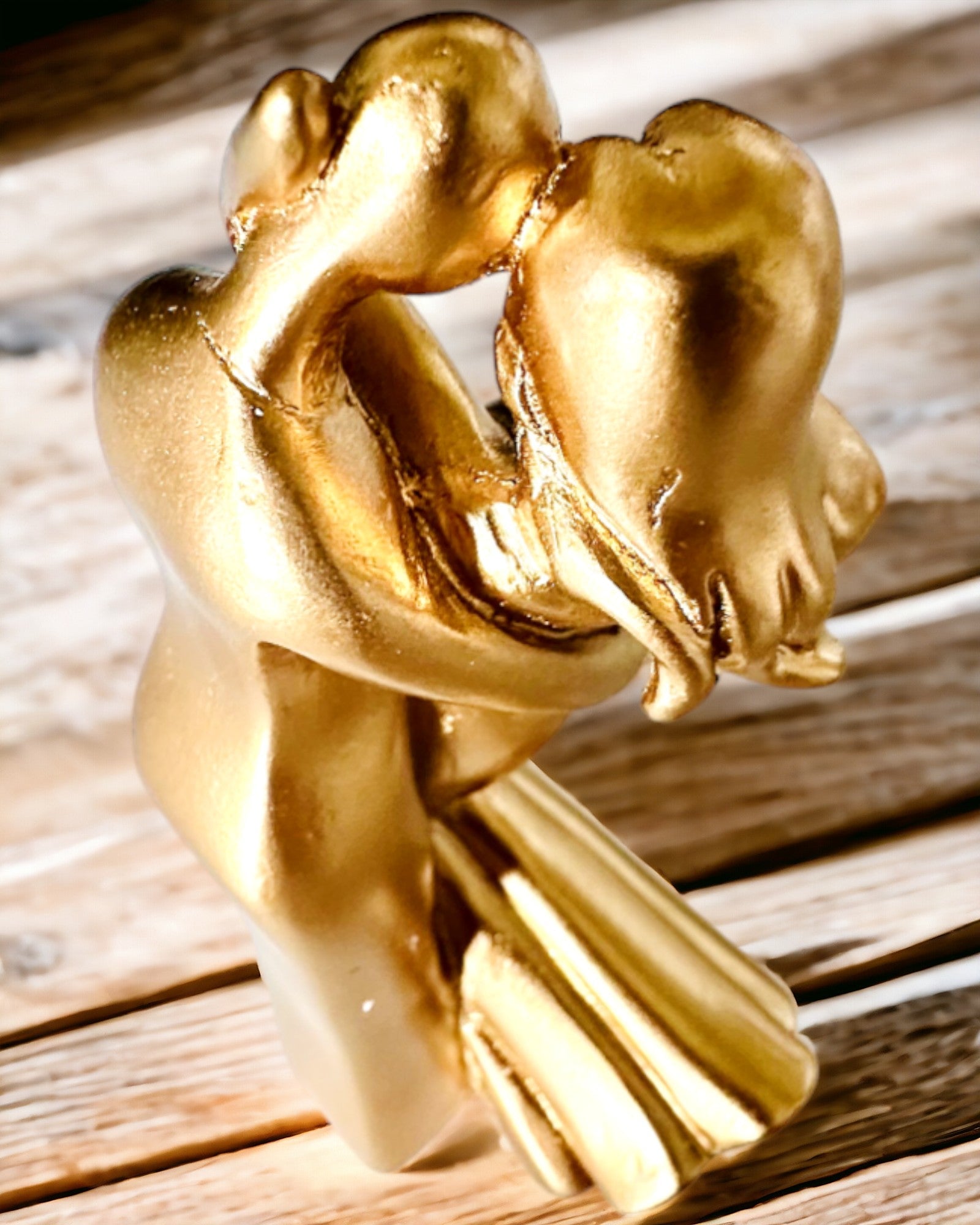 Złoty Taniec Miłości - Pequeña Figura Decorativa con Opción de Grabado