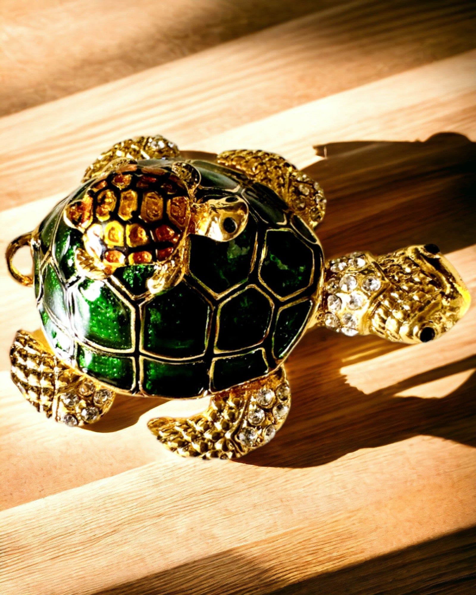 Caja "Familia de Tortugas" - color verde, personalización con grabado