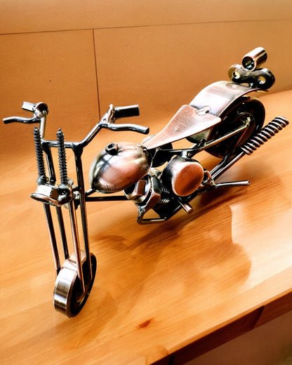 Modelo de Motocicleta Hecho a Mano de hierro, Chopper, personalización, grabado para regalo