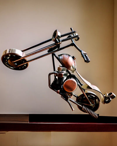 Modelo de Motocicleta Hecho a Mano de hierro, Chopper, personalización, grabado para regalo