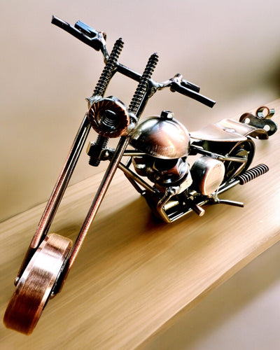Modelo de Motocicleta Hecho a Mano de hierro, Chopper, personalización, grabado para regalo