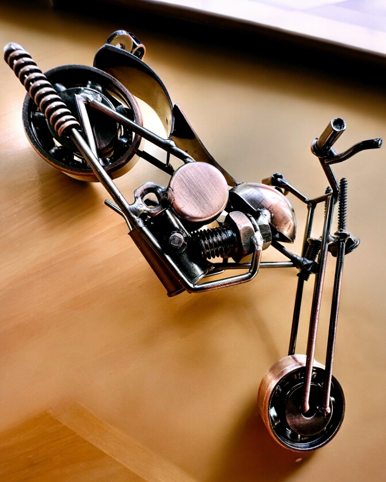 Modelo de Motocicleta Hecho a Mano de hierro, Chopper, personalización, grabado para regalo