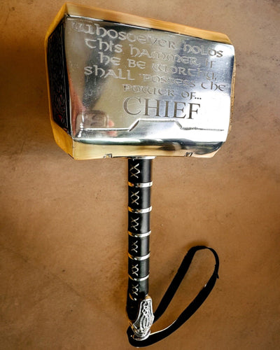 Młot Thora "Chief" - Martillo Artesanal Hecho a Mano, personalización con grabado para regalo