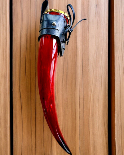 Copa de cuerno de guerrero - Rojo - con opción de personalización con grabado