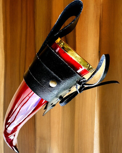 Copa de cuerno de guerrero - Rojo - con opción de personalización con grabado