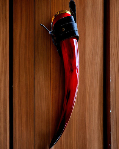 Copa de cuerno de guerrero - Rojo - con opción de personalización con grabado