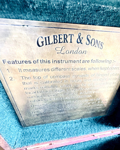 Caja Grande de Madera para Brújula "Gilbert & Sons" con Posibilidad de Grabado