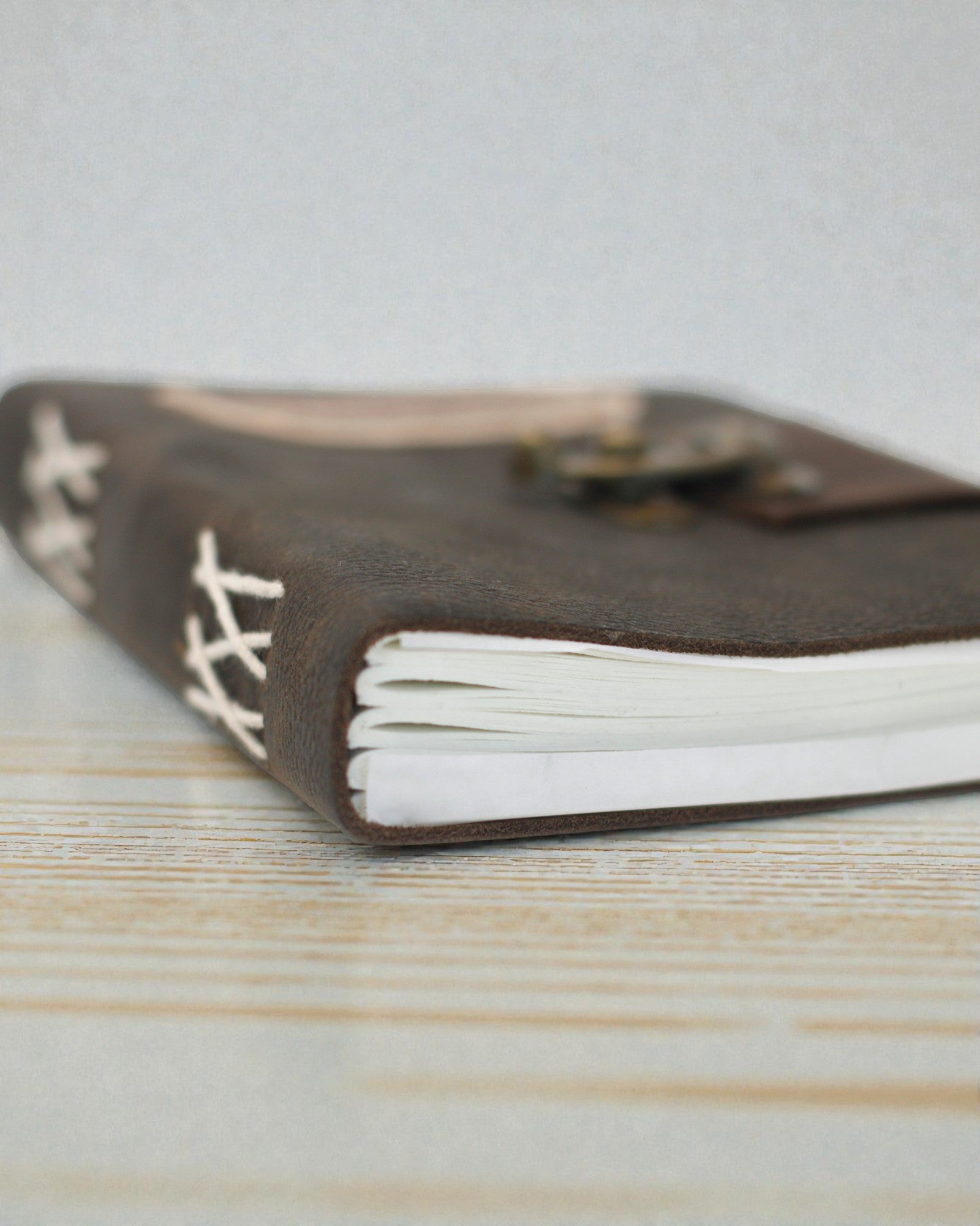 Secretum Anima – Cuaderno de notas de cuero Confesión con cierre