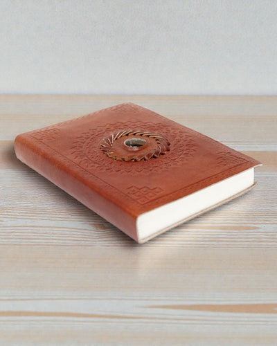 Aureum Vision – Cuaderno de cuero con ojo de tigre