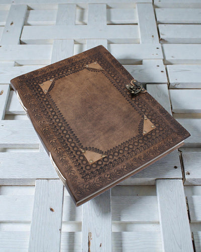 Libro de Recuerdos de Cuero Heritage – Cuaderno Personalizado 25 × 33 cm
