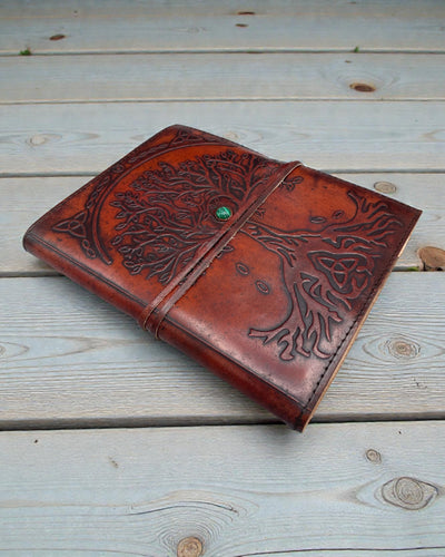 Cuaderno grande de cuero Árbol de la Vida – 20x16x2 cm