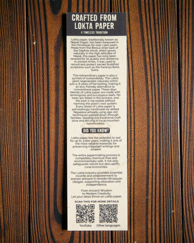 Nube de algodón azul – cuaderno grande Lokta con algodón azul 21 × 15 cm, 45 hojas