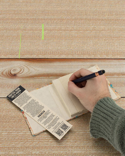 Lokta Algodón Susurro de Color – cuaderno hecho a mano 15 × 12 cm, 45 hojas, algodón multicolor