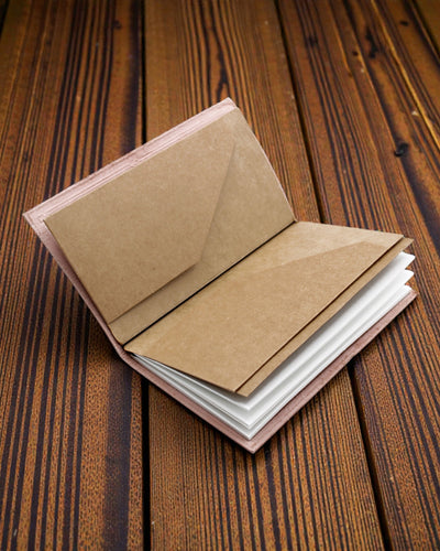 Diario de cuero hecho a mano - Cosas importantes por hacer - Gris (80 páginas)