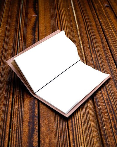 Diario de cuero hecho a mano - Cosas importantes por hacer - Gris (80 páginas)