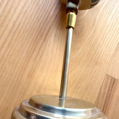 Estatuilla micrófono retro con opción de grabado personalizado, dorada, 25 cm