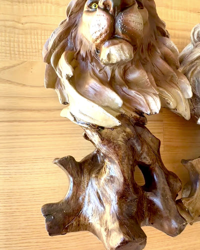 Figura de Resina de Coraje de León, 28 cm de altura, con opción de grabado para regalo