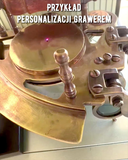 Sekstant Premium con Brújula Antigua - posibilidad de personalización con grabado