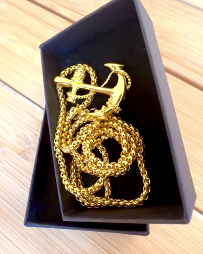 "Kotwica Determinacji - Amuleto Marino", collar, posibilidad de personalización con grabado para regalo, 3 variantes a elegir