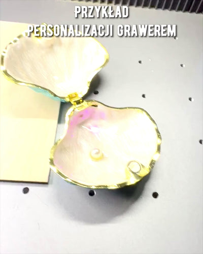 Skarbiec Wspomnień Muszelka - Caja de joyería con opción de personalización con grabado, regalo