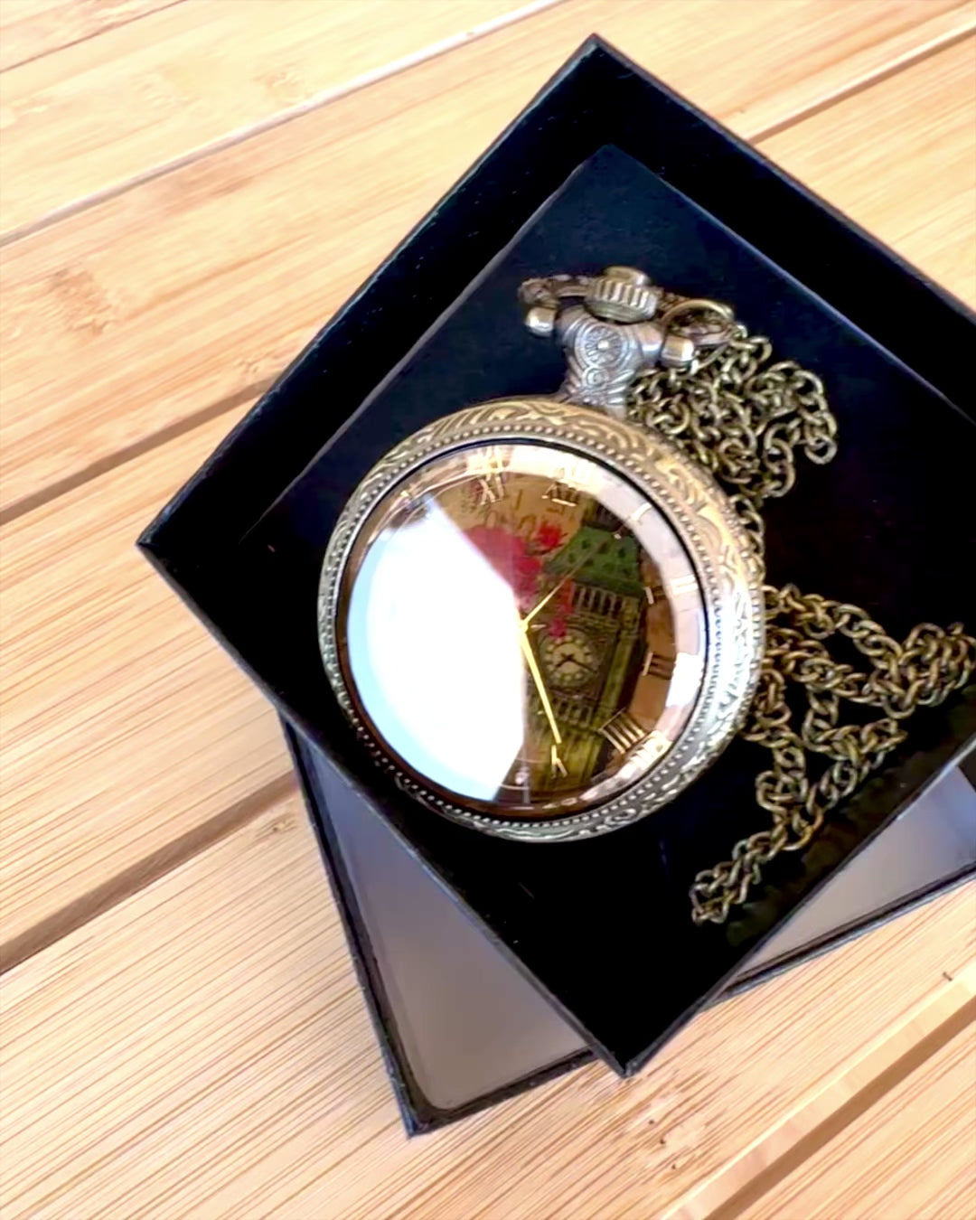 Reloj de Bolsillo "Vintage Charm" personalización con grabado para regalo