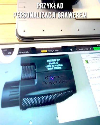 Lornetka CampMaster 10x25, posibilidad de personalización con grabado
