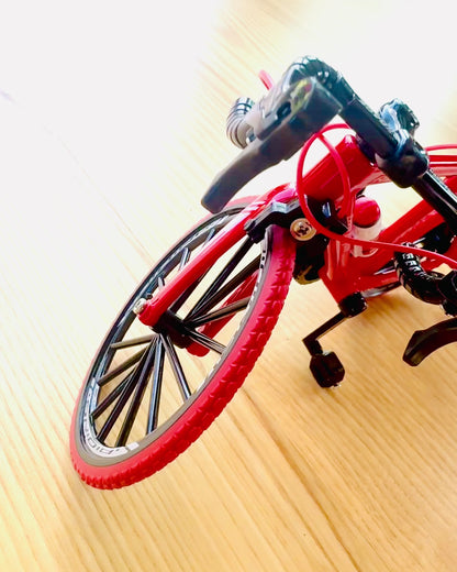 Modelo en miniatura de bicicleta roja de metal "SpeedMaster" personalización con grabado para regalo, 2 variantes de color