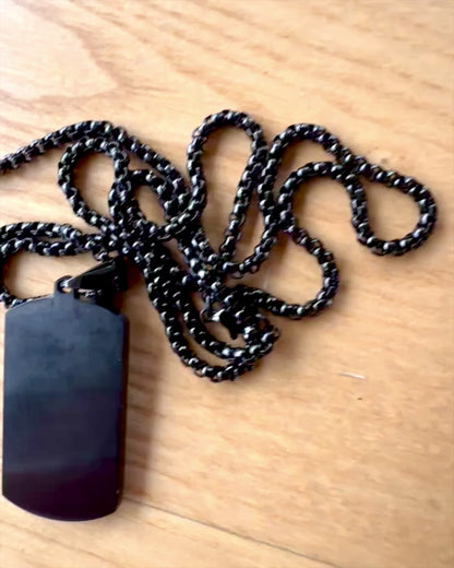 Collar Masculino Fuerza Elegante - personalización con grabado para regalo