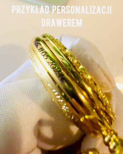 "Złoty Majestat" - Reloj de Bolsillo Mecánico de Lujo con Núcleo Transparente. Personalización con grabado