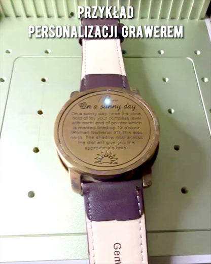 Reloj de Sol con Brújula - Hecho a Mano, Artesanía Auténtica, posibilidad de grabado