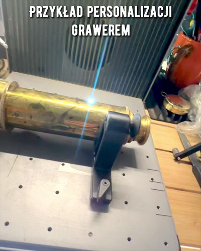 Luneta Królewska „Voyager 1818” – Exclusiva, de Latón, 83 cm, hecha a mano, estuche de Cuero Natural – Edición de Coleccionista, personalización con grabado para regalo