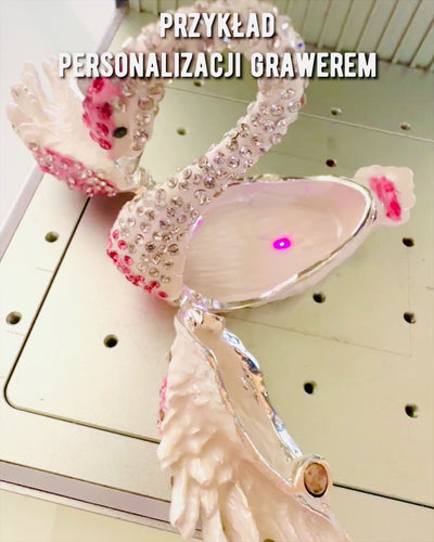 Elegante Cofre "Joya del Cisne" - personalización con grabado