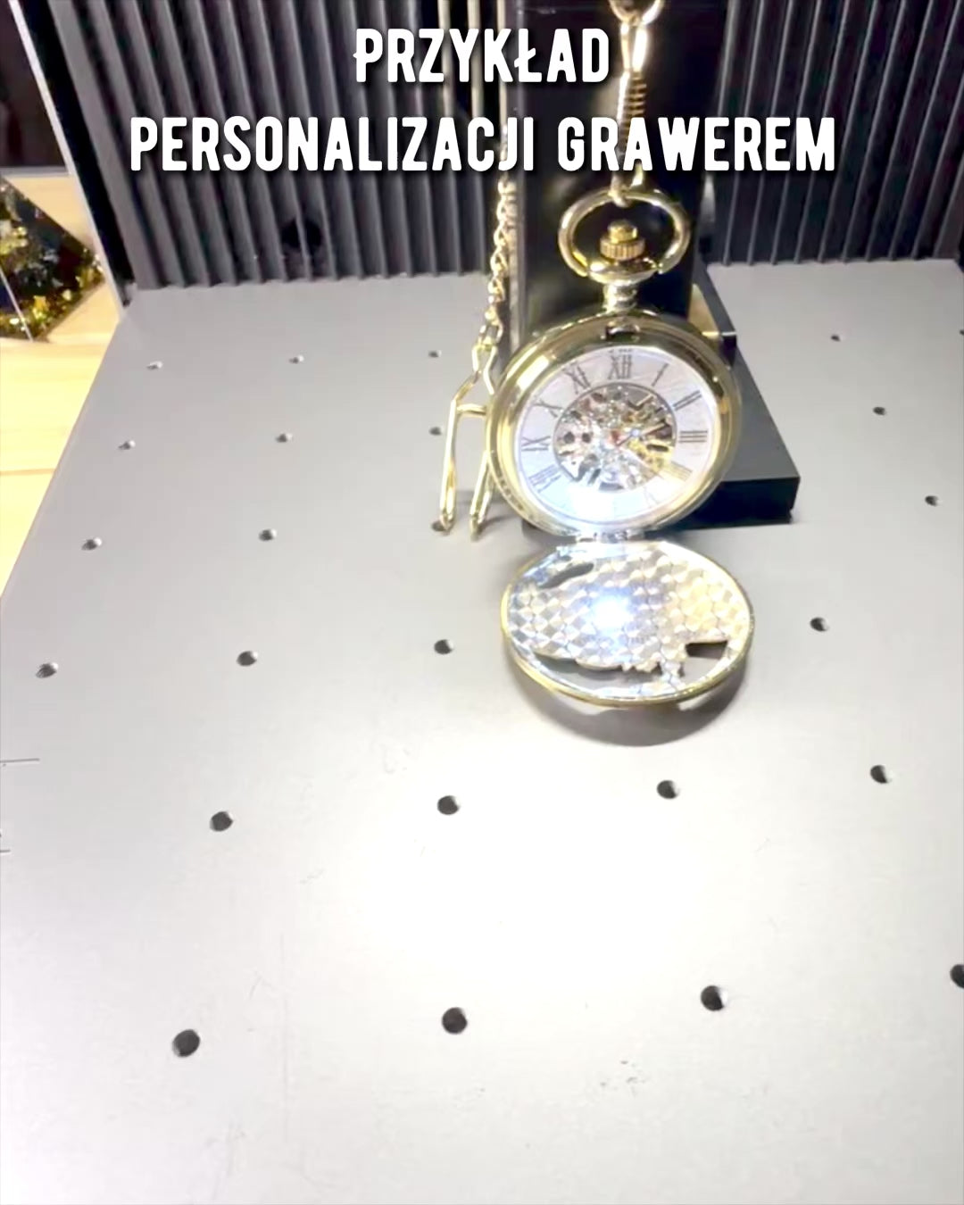 Reloj de Bolsillo "Tren Imperial", posibilidad de personalización con grabado, color dorado