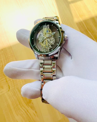 Reloj elegante para hombre KIMSDUN Prestige Mecanismo Transparente y Elegancia Deportiva, posibilidad de personalización con grabado